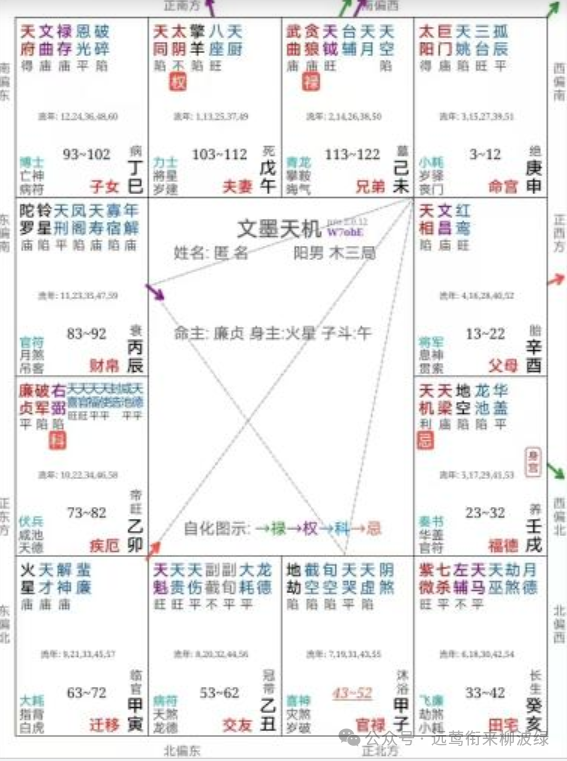 紫微斗数双象的解释（禄权 / 禄忌 / 权忌等六组合象义）禄随忌走真义-第1张图片-易秘